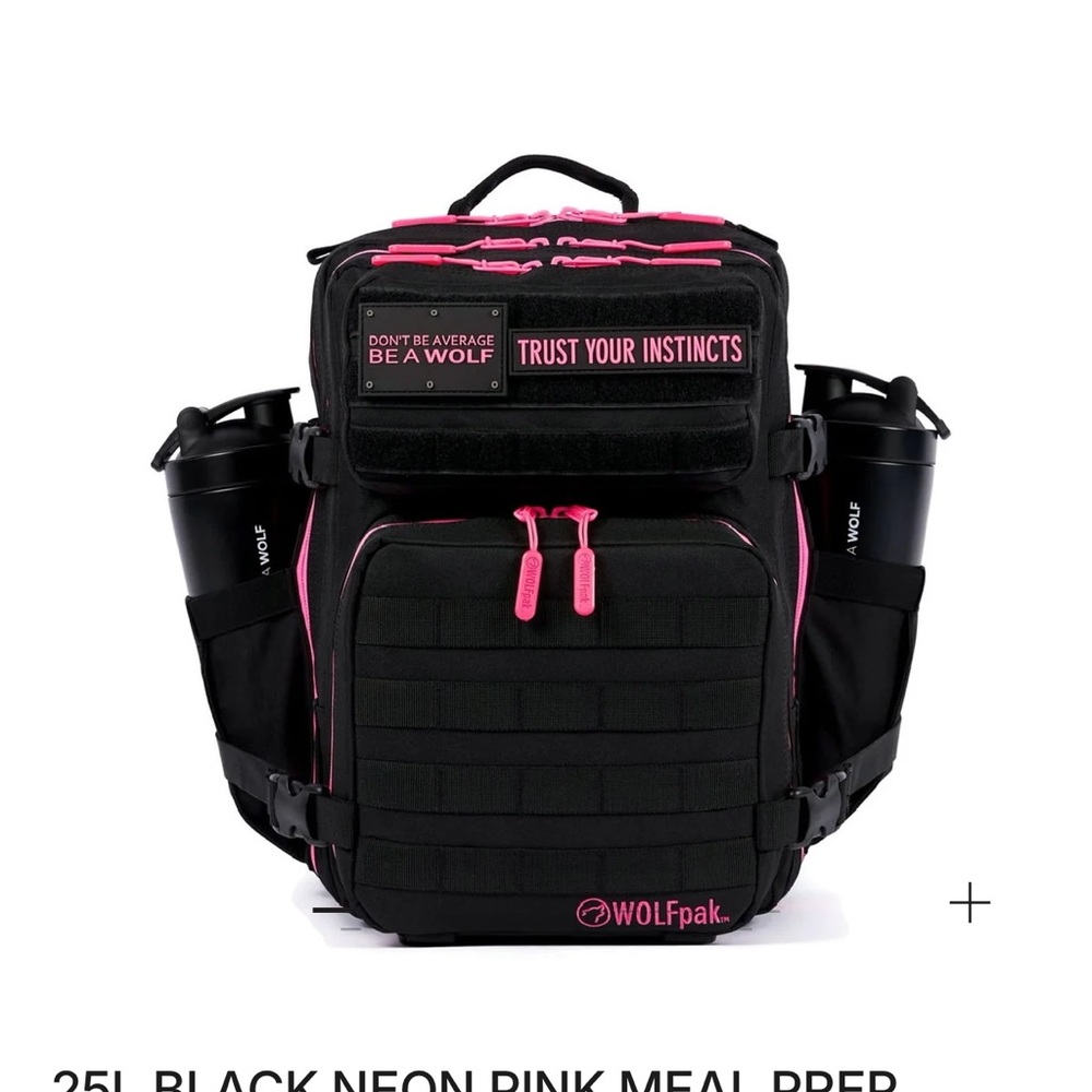 WOLFpak 25L BLACK NEON PINK MEAL PREP MANAGEMENT